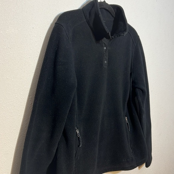L.L.Bean Womens Black Fleeced Pullover Winter Size XL - Picture 3 of 11